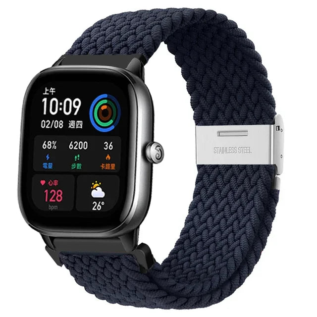 20 22mm Strap for Samsung Galaxy Watch 7 6 5 4 Band 40/44mm 5Pro Active 2 Gear S3 Braided Elastic Bracelet for Huawei GT2/3 4Pro
