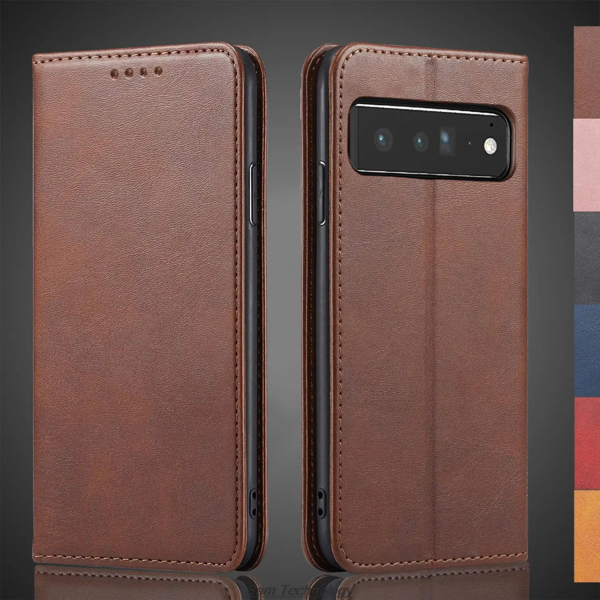 Magnetic attraction Leather Case for Google Pixel 6 Pro / Pixel 6 6A Holster Flip Cover Case Wallet Phone Bags Fundas Coque