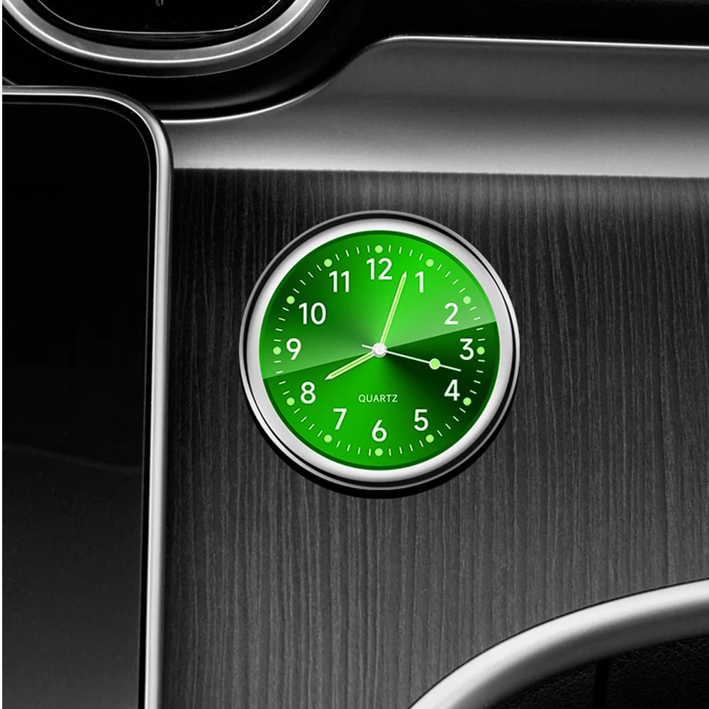 Car Clock Luminous Automobiles Internal Stick-On Mini Digital Watch Mechanics Quartz Clocks Auto Ornament Car Accessories