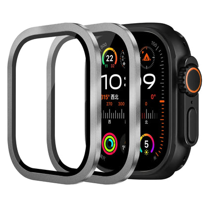 2PCS HD Metal Tempered Glass For Apple Watch Ultra 49mm Screen Protector Anti-Scratch Bumper Full Film for IWatch Ultra 49mm