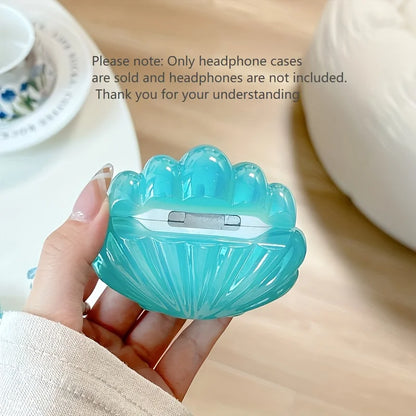 3D Blue Shell Earphone Case for AirPods Pro 3 2 Cute Ocean Conch Protective Cover For Airpods 4 3 2021 with Keychain Summer Gift