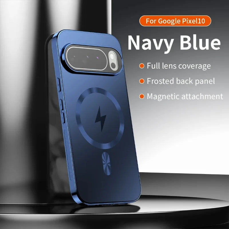 Magnetic Case For Google Pixel 11 10 9 Pro XL 8 7 6 A ProXL 10A 9A 8A 7A AG Matte Lightning Cover Protective Shockproof Cover
