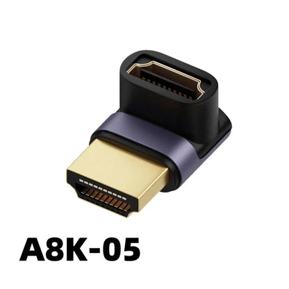 Mini /Micro 8K HDMI 2.1 Cable Connector Adapter 270 90 Degree Angle 2 Pieces Male to Female Converters Cable Adaptor Extender HD