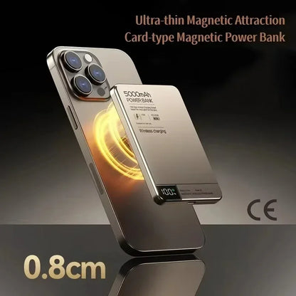 Lenovo Magnetic Power Bank 500000mAh Wireless Super Fast Charging External Battery for Magsafe Powerbank for iPhone 17/16/15/14