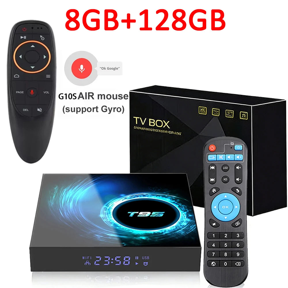 New T95 Android16 Smart Home Theater TV Box Allwinner H616 8GB RAM 256GB ROM  BT 5.4 Netflix Google Ultra HD Smart Media Player