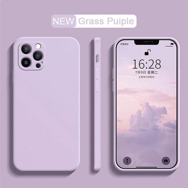 Original Soft Silicone Phone Case For iPhone 17 16 Pro Max 15 14 13 12 11 Pro Max Mini X XR XS 7 8 Plus SE Back Cover Cases