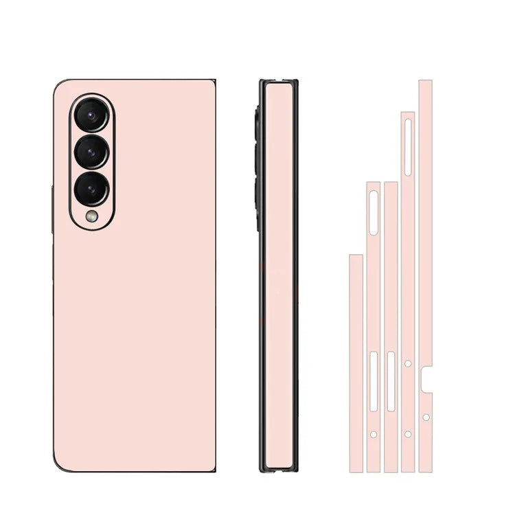 Plain Color Sticker for Samsung Galaxy Z Fold7 6 5 4 3 Back Screen Protector Hing Side Skin 3 in 1 Protective Film Fold4