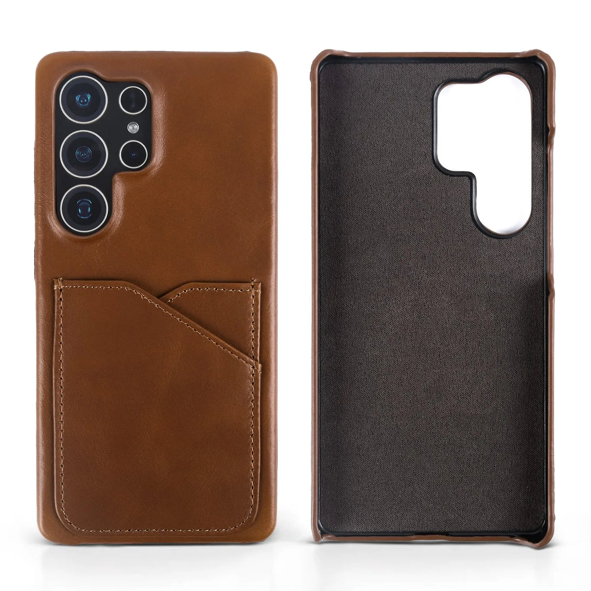 Premium Card Slot Genuine Leather Case For Samsung Galaxy S25 Ultra Cases S24 S23 S22 S21 S20 Vintage Phone Back Cover Coque
