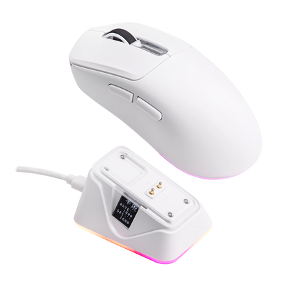 EPOMAKER NEX Lite Tri-mode Wireless PAW3311 Sensor Gaming Mouse with RGB Charging Dock & 1K Polling/12K DPI for Gaming & Office