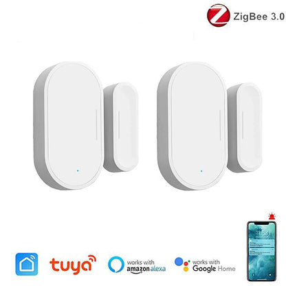 Tuya Smart Zigbee Door Sensor Door Open/Closed Detector Home Alarm Security Protection Smart Life Control Via Alexa Google Home
