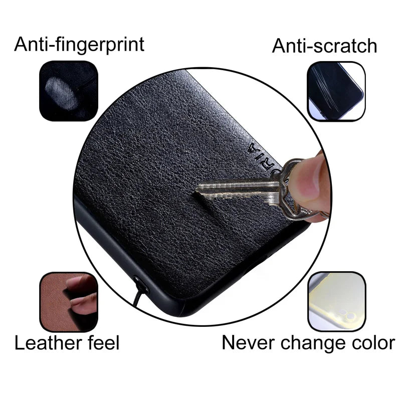Luxury PU Leather Case for Samsung Galaxy Z Flip 4 5 6 7 FE 8 Business Solid Color Design Phone Cover for Samsung Z Flip 3 Case