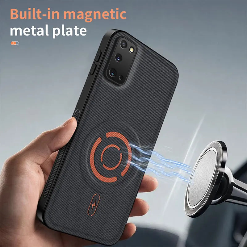 ShockProof Fabric Magnetic Case For Samsung Galaxy S20 FE Plus Ultra S20FE S20Plus S20Ultra Wireless Charging Back Cover Coque