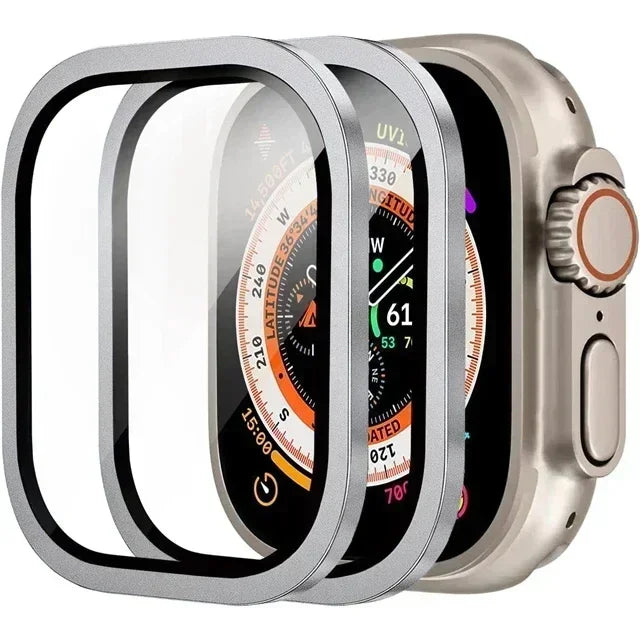 2PCS HD Metal Tempered Glass For Apple Watch Ultra 49mm Screen Protector Anti-Scratch Bumper Full Film for IWatch Ultra 49mm