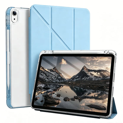 Case For iPad 5 6 7 8 9 10 11 Air 11 13 inch /Mini 6th 7th Gen / Pro 11 12.9 (3rd/4th/5th/6th Gen) Crystal Clear with Pen Holder