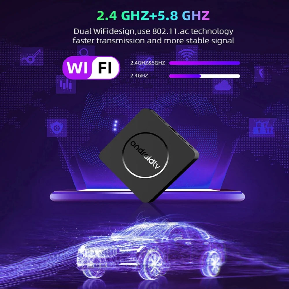 Android TV Box Q10 Android 16 Dual Wifi 2.4G&5G Google Voice Ram 4GB 8GB Rom 64GB 128GB Media player 3D 8K Video 4K Set Top Box
