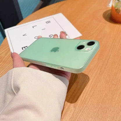 Matte Slim Phone Case For iPhone 16 15 14 13 12 11 Pro Max Plus XS X XR 7 8 SE Mini Transparent Shockproof Hard Thin Cover Funda