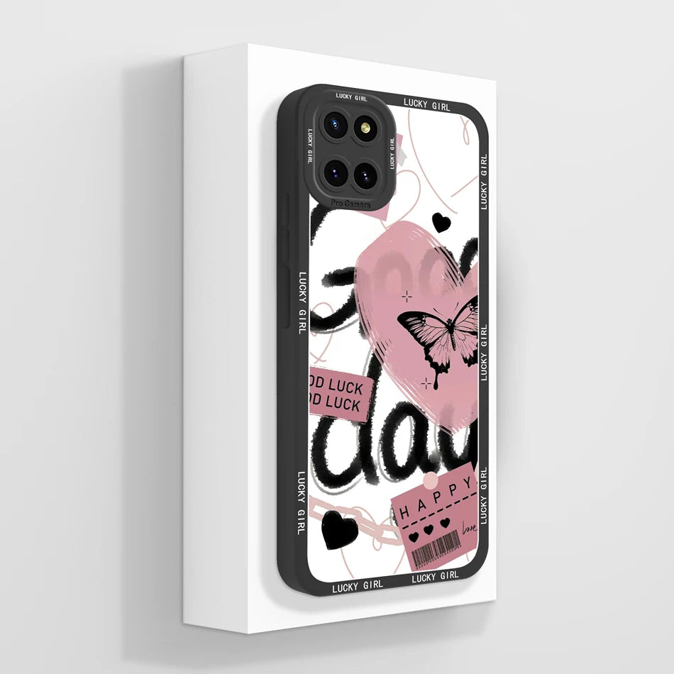For Samsung Galaxy Note 10 Lite Case Butterfly Back Covers For Samsung Note10 Lite 10Lite Soft Liquid Silicone Phone Housing