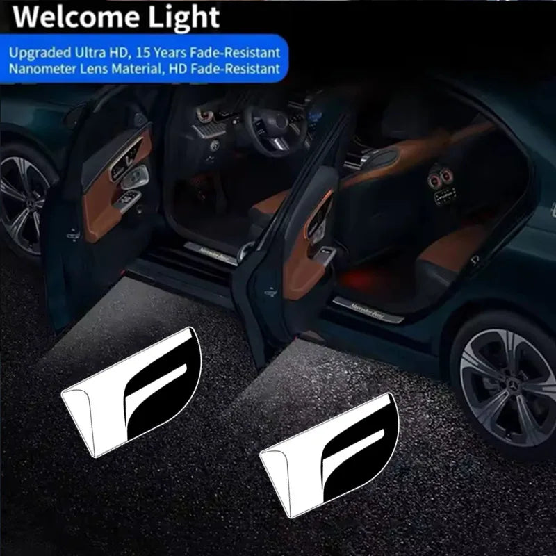 2pcs For Lexus F SPORT ES RX NX LS UX LM LX GX LC RZ IS CT GS RC HS SC TX LB Car Door LED Courtesy Lights Projector Lamp