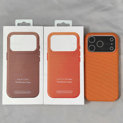 Original Tech Woven Case Magnetic Cover For IPhone 17 Air 16 15 14 13 Pro Max Camera Control Case For Magsafe Wireless Charging