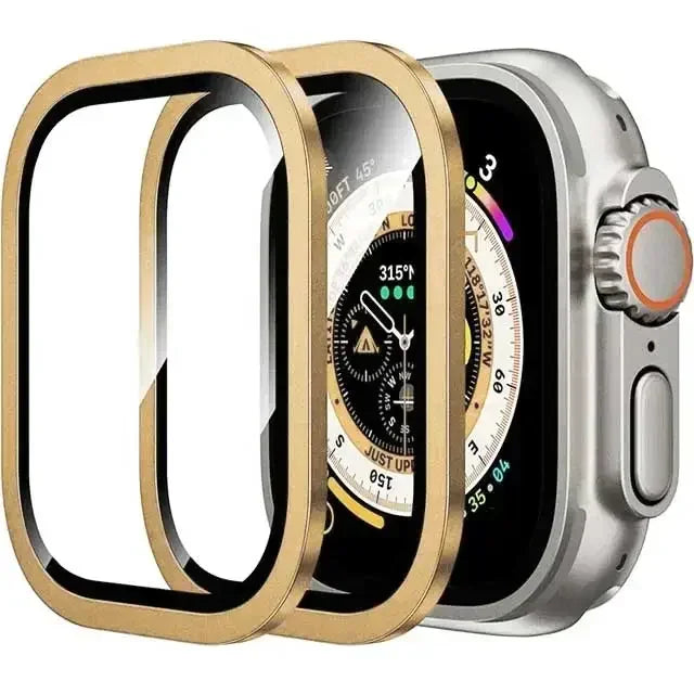 2PCS HD Metal Tempered Glass For Apple Watch Ultra 49mm Screen Protector Anti-Scratch Bumper Full Film for IWatch Ultra 49mm