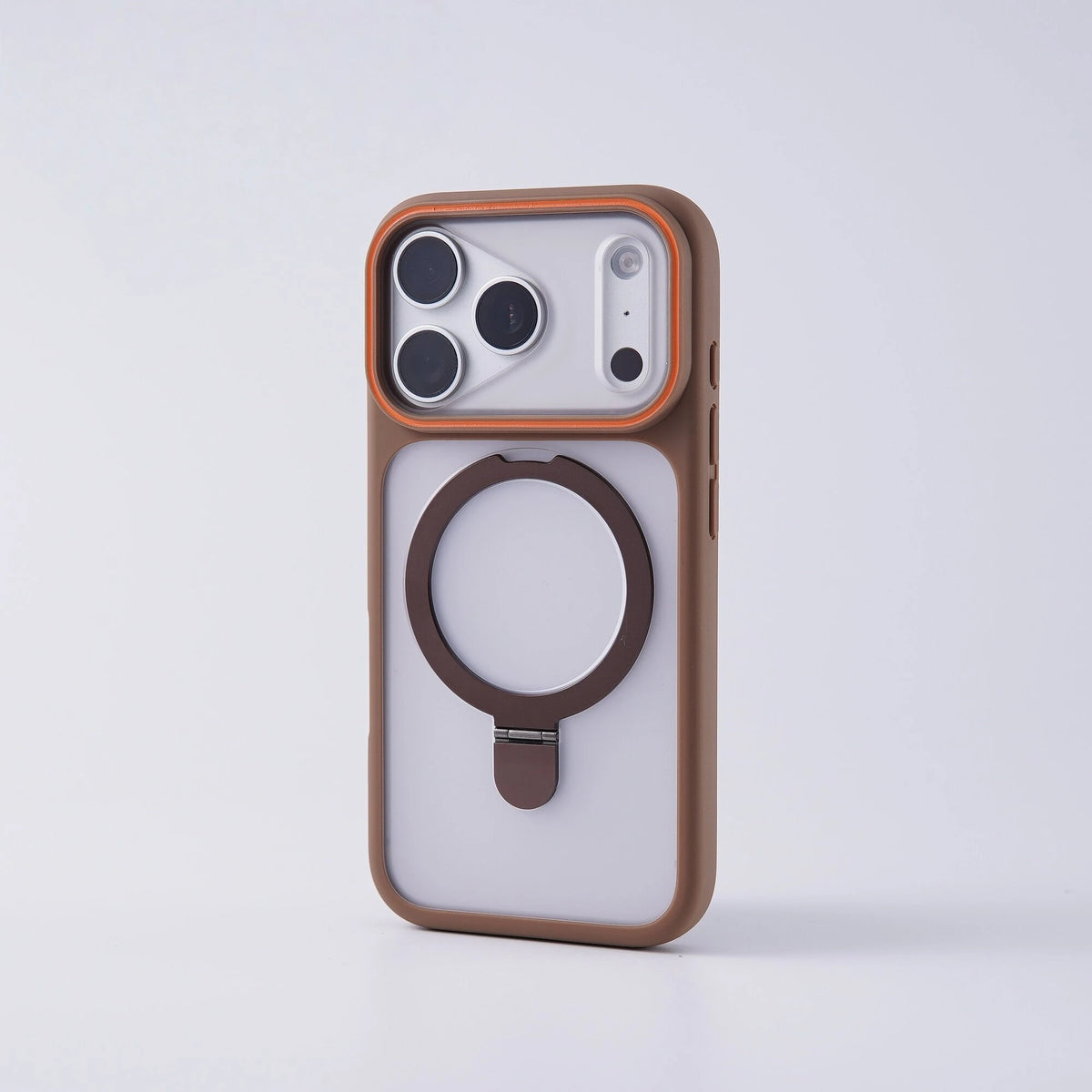 Matte Translucent Magnetic Ring Bracket Bumper Case For iPhone 17 Pro Max 16 15 14 13 12 Shockproof Stand Cover For Magsafe