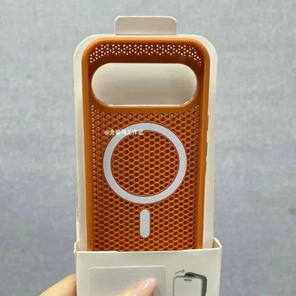 Case For Google Pixel 10 Pro XL 11 Pixel11 For MagSafe Magnetic Cooling Honeycomb Mesh Protective Cover Metal Lens Frame Shell
