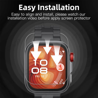 9H Tempered Glass for Huawei Watch Fit 4 Pro, Premium Screen Protector Durable HD Clear Anti-scratch Protection Film Accessories