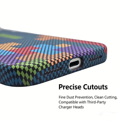 Carbon Fiber Fibre Relief Magnetic Case For iPhone 16 15 14 Pro Max 17 Magnetic Wireless Charging Alloy Lens Shockproof Cover