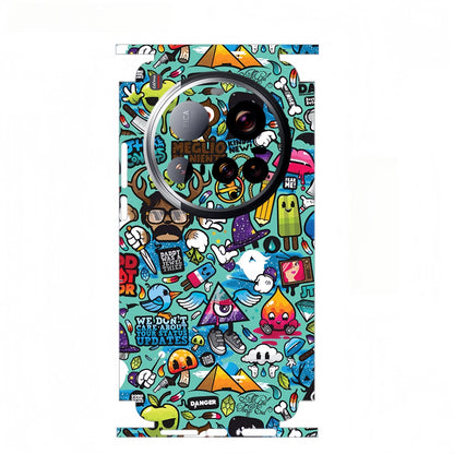 Colorful Pattern Matte Film Skin Phone Back+Sides Sticker For XIAOMI 15 14 13 Ultra 14 Pro Full CoverWrap