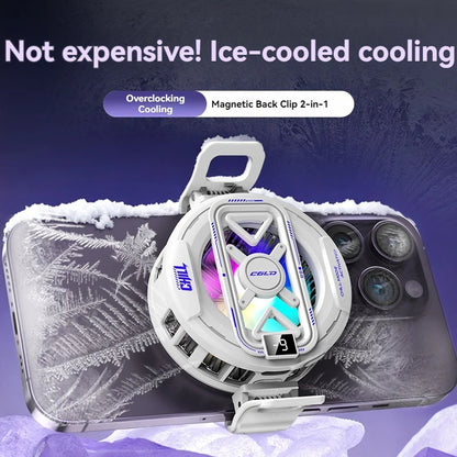 K51 AI Mobile Cooler Magnetic Back-clip Ice Cooling Radiator Digital Display RGB Light Gaming Cooler Temperature Control