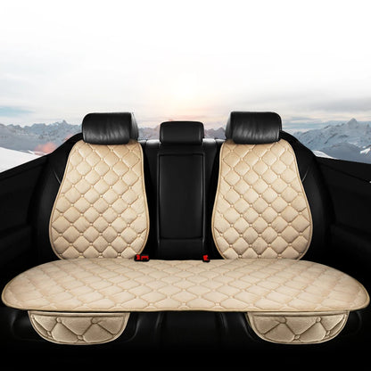 Car Seat Cover Protector Universal Winter Warm Auto Seat Cushion Rear Seat Cushion Protection Covers Back Cushion Three Piece