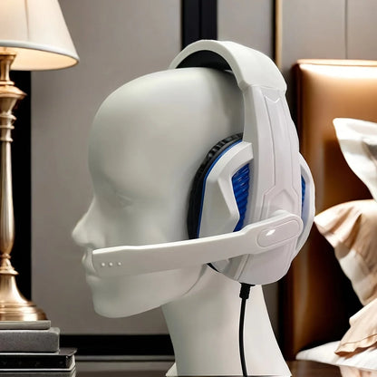 H4 Gaming Over-Ear Headphones with Mic, Wired Deep Bass Headset for PC Laptop Music