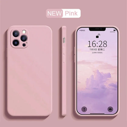 Original Soft Silicone Phone Case For iPhone 17 16 Pro Max 15 14 13 12 11 Pro Max Mini X XR XS 7 8 Plus SE Back Cover Cases