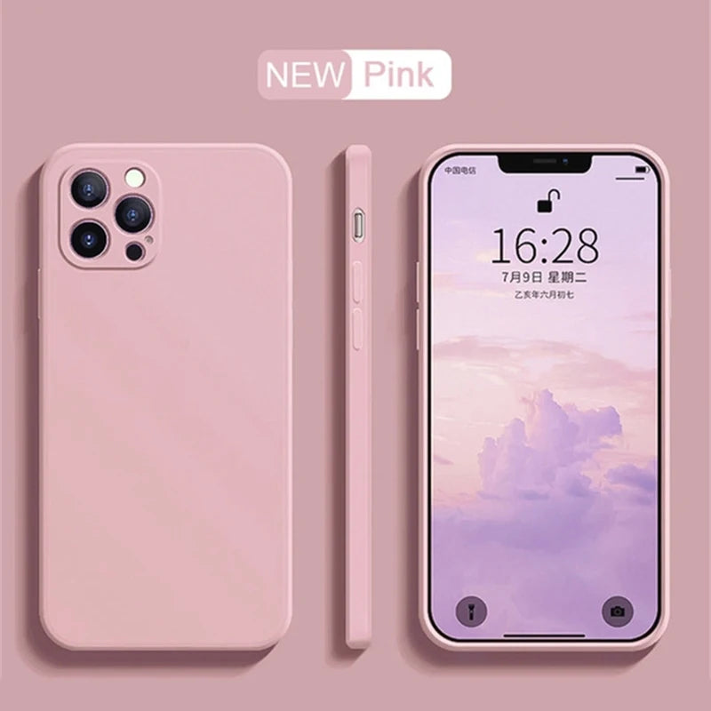 Original Soft Silicone Phone Case For iPhone 17 16 Pro Max 15 14 13 12 11 Pro Max Mini X XR XS 7 8 Plus SE Back Cover Cases