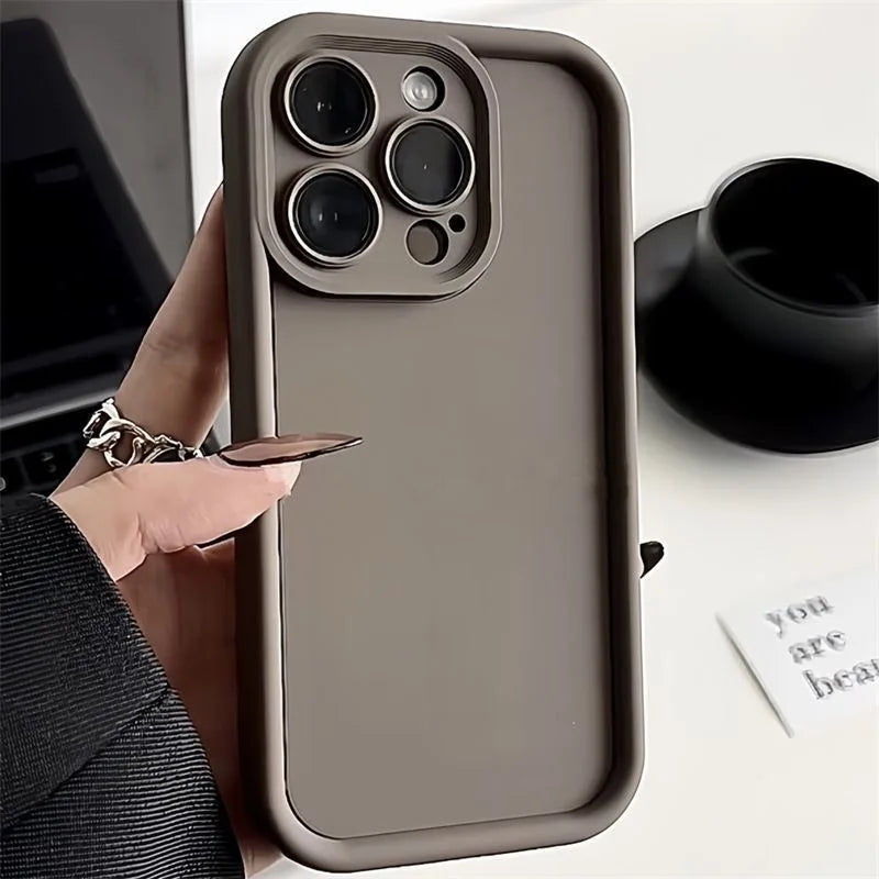 Candy Color Soft TPU Case For iPhone 17 17e 16 14 15 Pro Plus 13 12 11 Pro Max 16e Shockproof Silicone Phone Cover Fundas