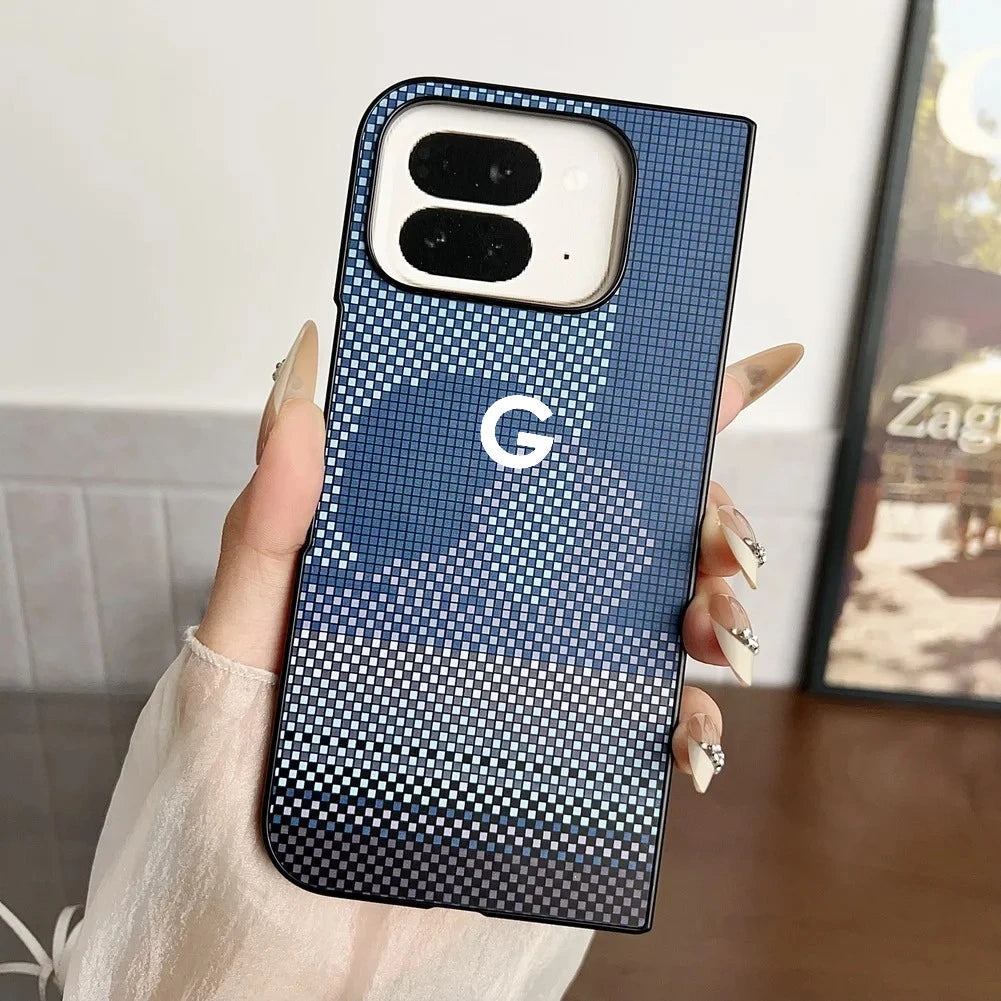 Kevlar Painted Carbon Fiber Texture Case for Official Google Pixel 11 10 Pro Fold for Magsafe Magnetic Wireless Charging Funda