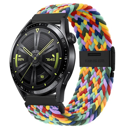 20 22mm Strap for Samsung Galaxy Watch 7 6 5 4 Band 40/44mm 5Pro Active 2 Gear S3 Braided Elastic Bracelet for Huawei GT2/3 4Pro