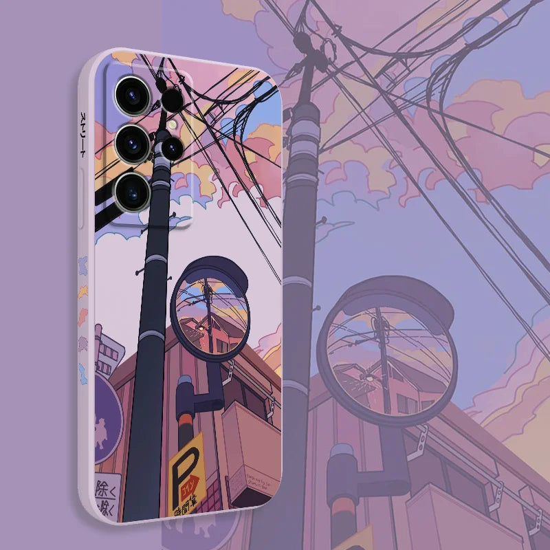 Dusk Intersection Phone Case For Samsung Galaxy S25 S24 S23 S22 S21 S20 S10 S10E S9 Ultra Plus FE Note 20 Ultra 10 9 Plus Cover