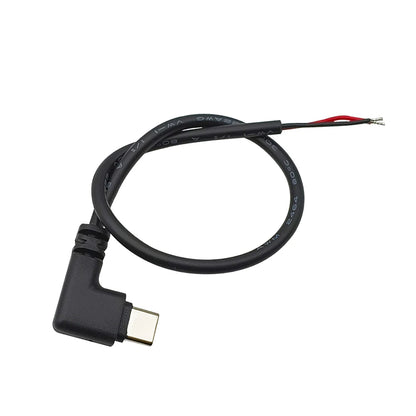 1/5Pcs Right Angle 2Pin 4Pin Wire USB Type C/Micro USB Male Plug Power Supply Charger Connector DIY Repair Cable 0.25m 0.3m 1m
