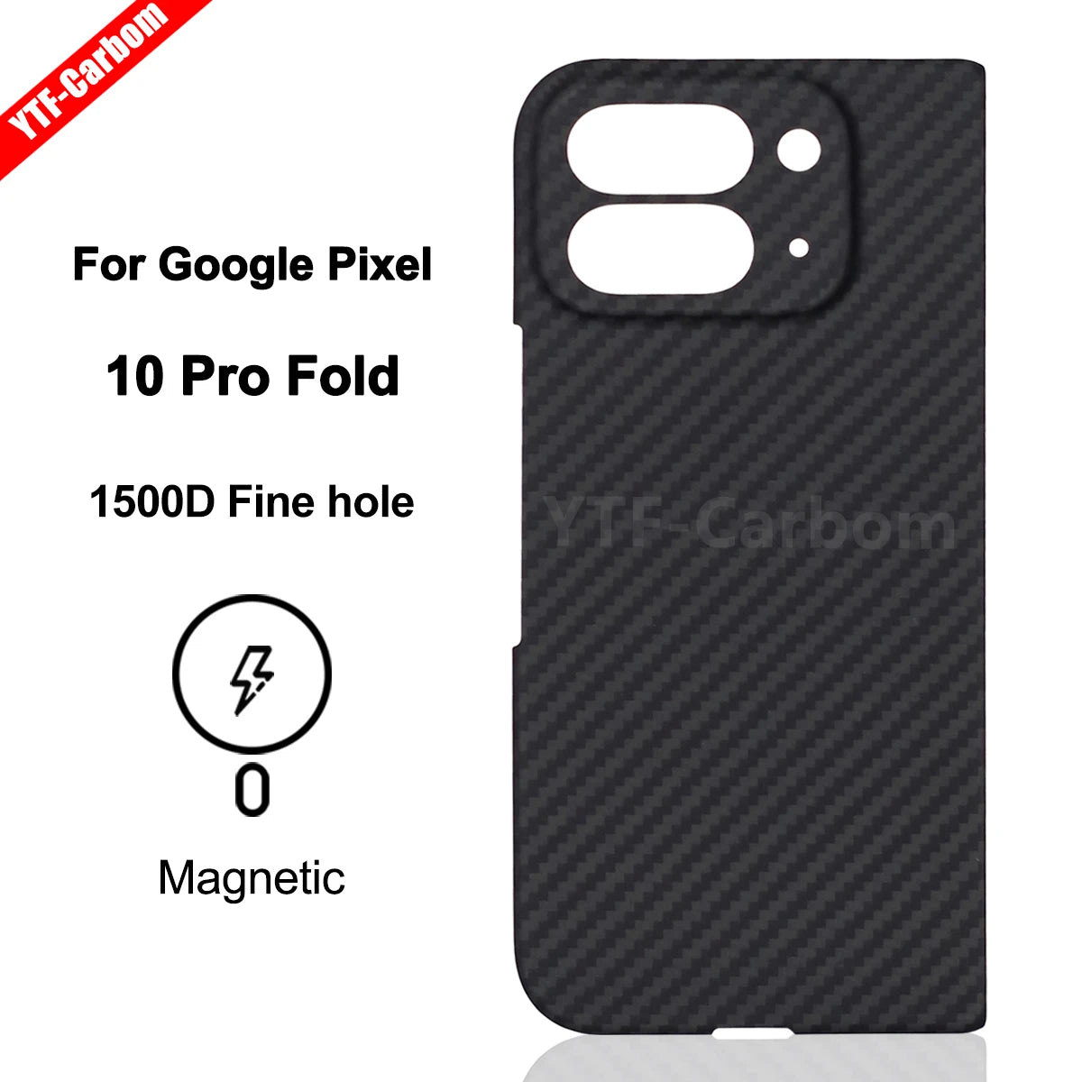 YTF-Carbon New Style for Google Pixel 9/10 Pro Fold Kevlar Carbon Fiber Hinge Protection Cover Ultrathin 11 Pro Fold Phone Case