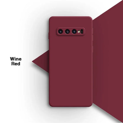 Matte Original Phone Case for Samsung Galaxy S10 Plus S10E S10+ S10Plus High Qualtiy Soft Candy Color Liquid Silicone Back Cover
