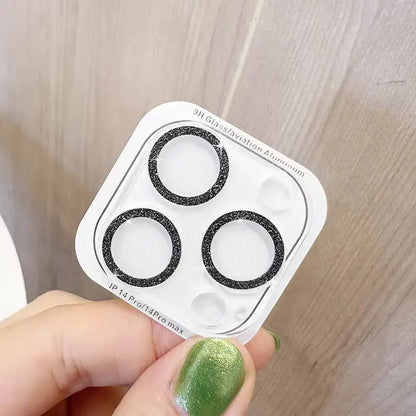 2Pcs Bling Glitter Camera Lens Protector For iPhone 16 13 12 15 14 11 17 Pro Max Plus Lens Protector Cover for iPhone 13 12 Mini