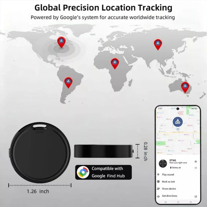 Smart Tag Compatible with Android Find Hub Bluetooth GPS Tracker Google Find My AirTag, Keyring Smart Living Safety Alerts