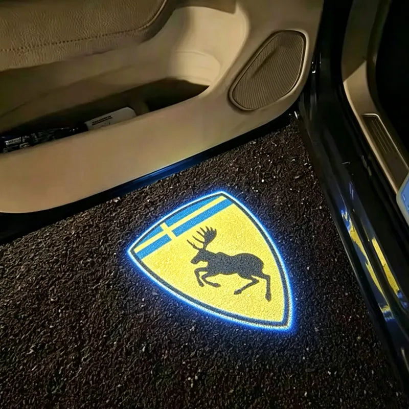 Car Led Door Welcome Light Projector Ghost Shadow Lamps For Volvo Polestar 1 2 V60 S90 S60 XC40 XC60 XC90 S80 V40 2020 2023