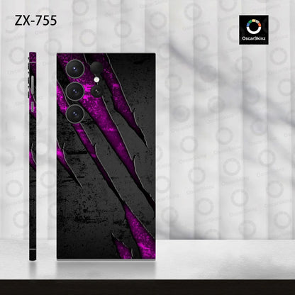 Colorful Decal Skin for Samsung Galaxy S24 S23 S22 Ultra Plus S21 Note20 Back Screen Protector Cover Wrap Stones Sticker