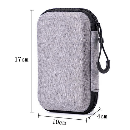 Portable Zipper Earphone Case Bag for Airpod Earpods KZ BA10 AS10 ES4 Charging Cable Accessories Mini Carrying Storage Bag Pouch