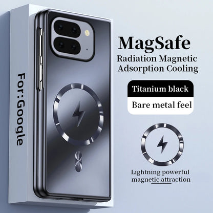 Hard Plastic Case For Magsafe Magnetic Wireless Charge Back Matte Cover For Google Pixel 9 10 Pro Fold