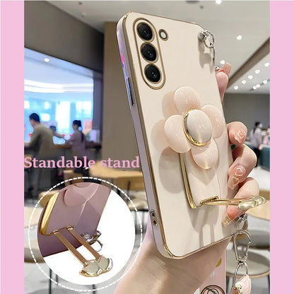 Rotating Windmill Holder Lanyard Strap Case For Samsung Galaxy S21 S20 S22 S23 S10 S9 S8 Note 10 20 Plus Ultra S21 S20 FE Cover