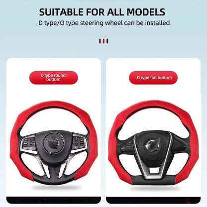 Premium Non-slip Suede Leather Car Steering Wheel Cover Booster Cover For Geely Coolray Boyue Okavango  Icon Emgrand X7 EX5