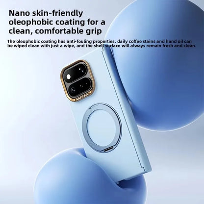 Magnetic Shockproof Skin-Feel Cute Phone Case For Google Pixel 11 Pro Fold With 360 Rotating Bracket Metal Lens protect Cover